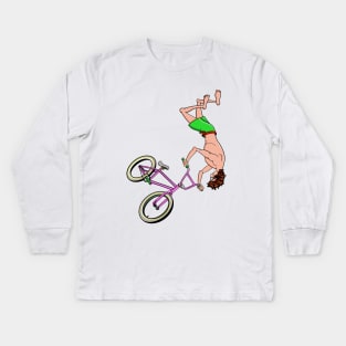 BMX Freestyle Rider Kids Long Sleeve T-Shirt